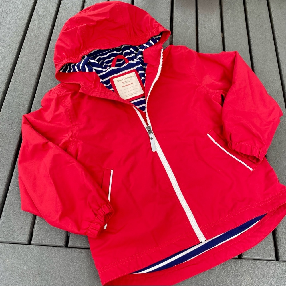 Hanna Andersson Anorak Windbreaker Rain Jacket Size 6-7 HA 120